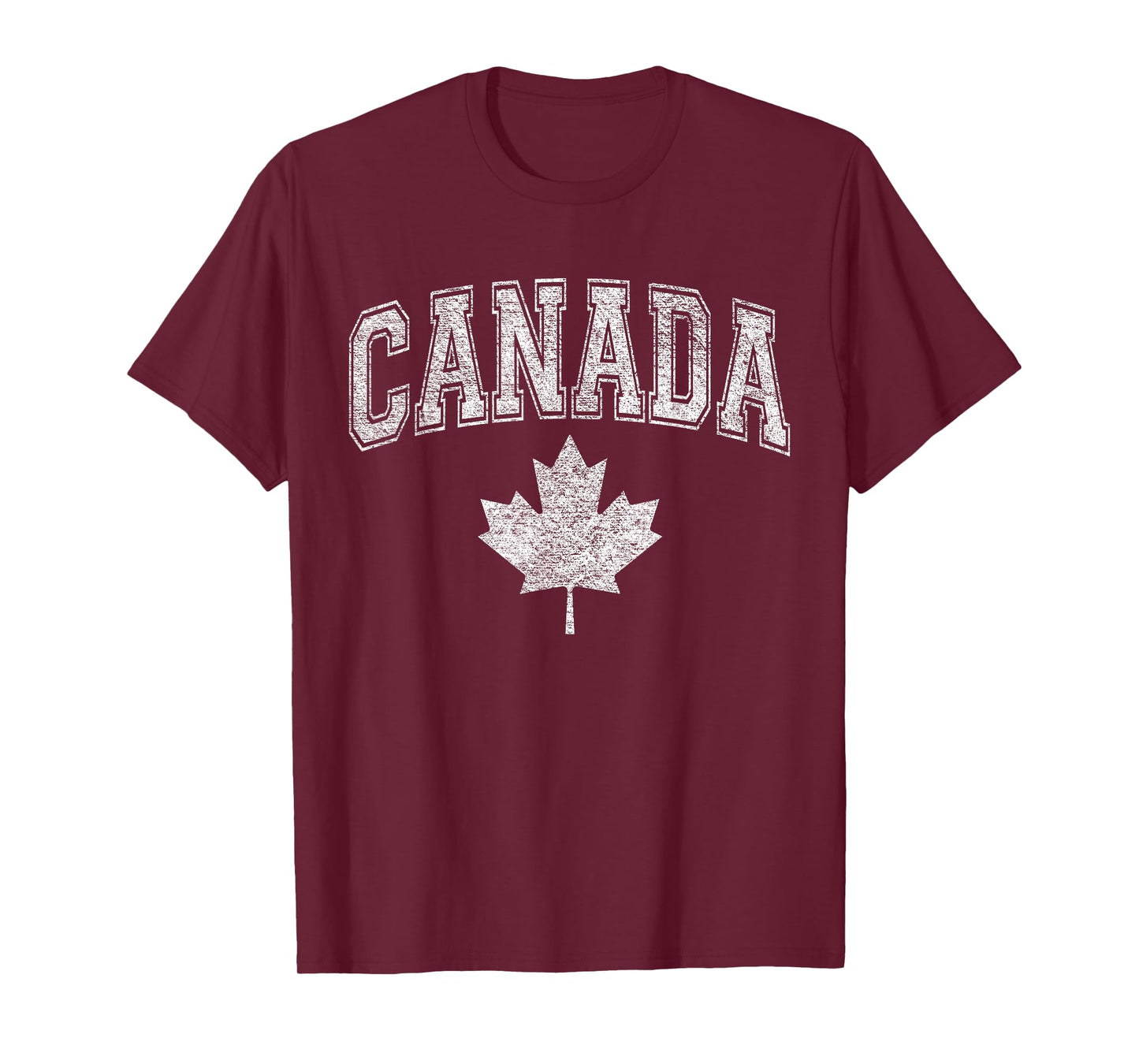 CANADA ATHLETIC TEAM SPORTS FLAG VARSITY STYLE MAPLE LEAF T-Shirt