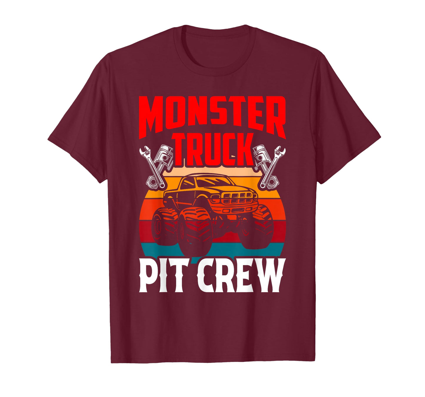 Monster Truck Pit Crew Men Boys T-Shirt