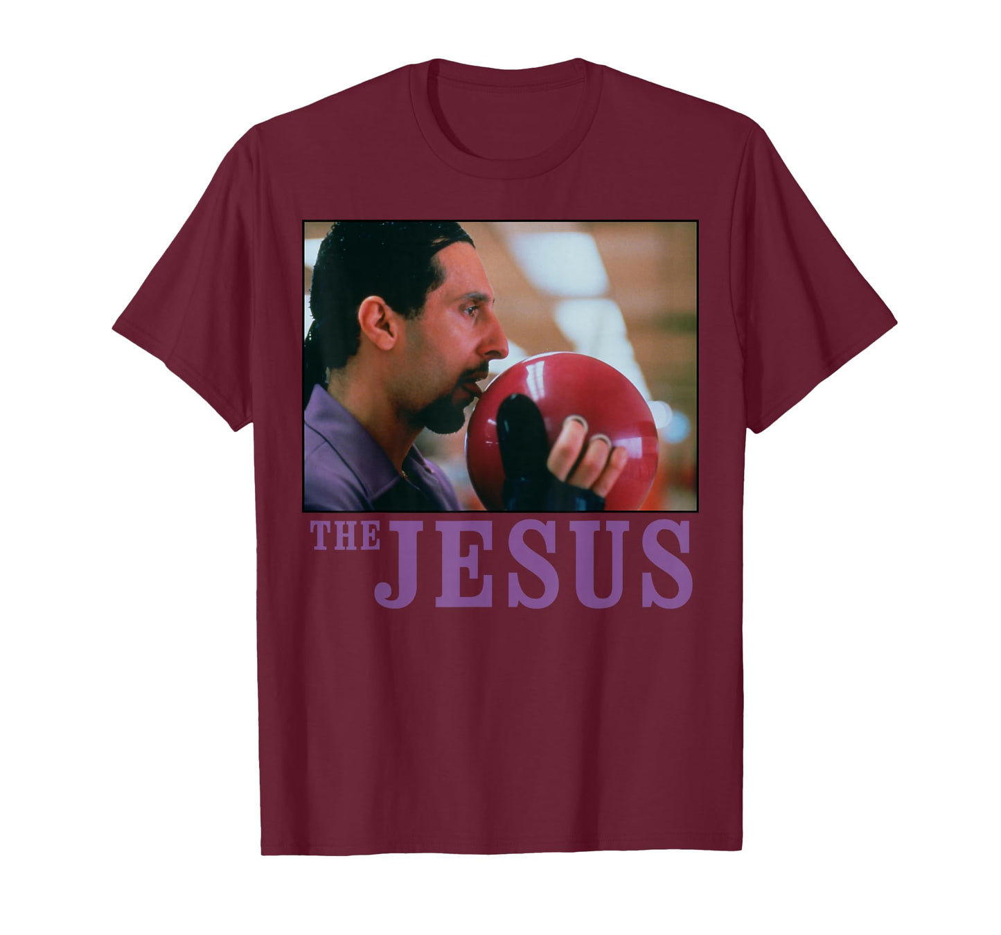 The Big Lebowski Jesus Licking The Bowling Ball Graphic Tee T-Shirt