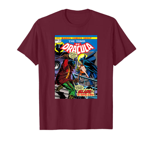 Marvel Blade Tomb of Dracula Vintage Comic Cover Halloween T-Shirt