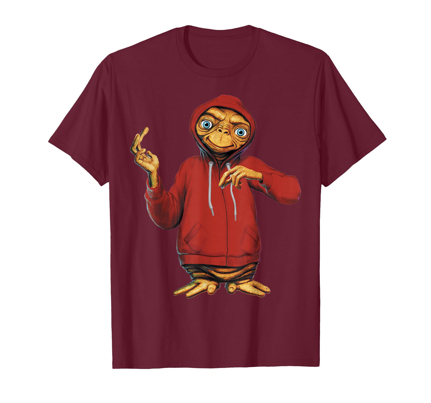 E.T. Hiding in A Hoodie Portrait Graphic T-Shirt T-Shirt