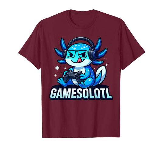 Gamesolotl Axolotl Fish Gamer Gaming Anime Video Game T-Shirt