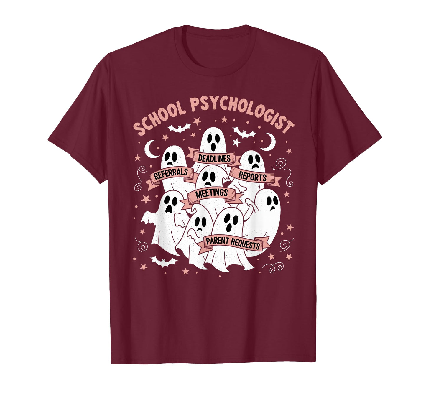 School Psychologist Halloween Ghosts Psych Funny Halloween T-Shirt