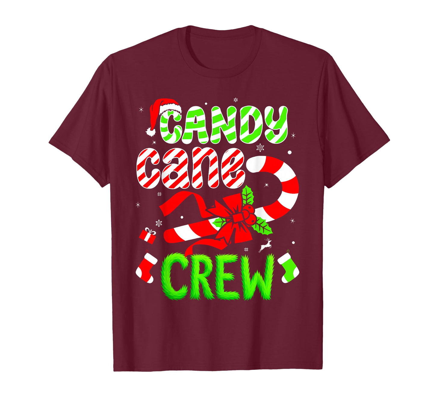 Candy Cane Crew Adult Men Women Kids Christmas T-Shirt