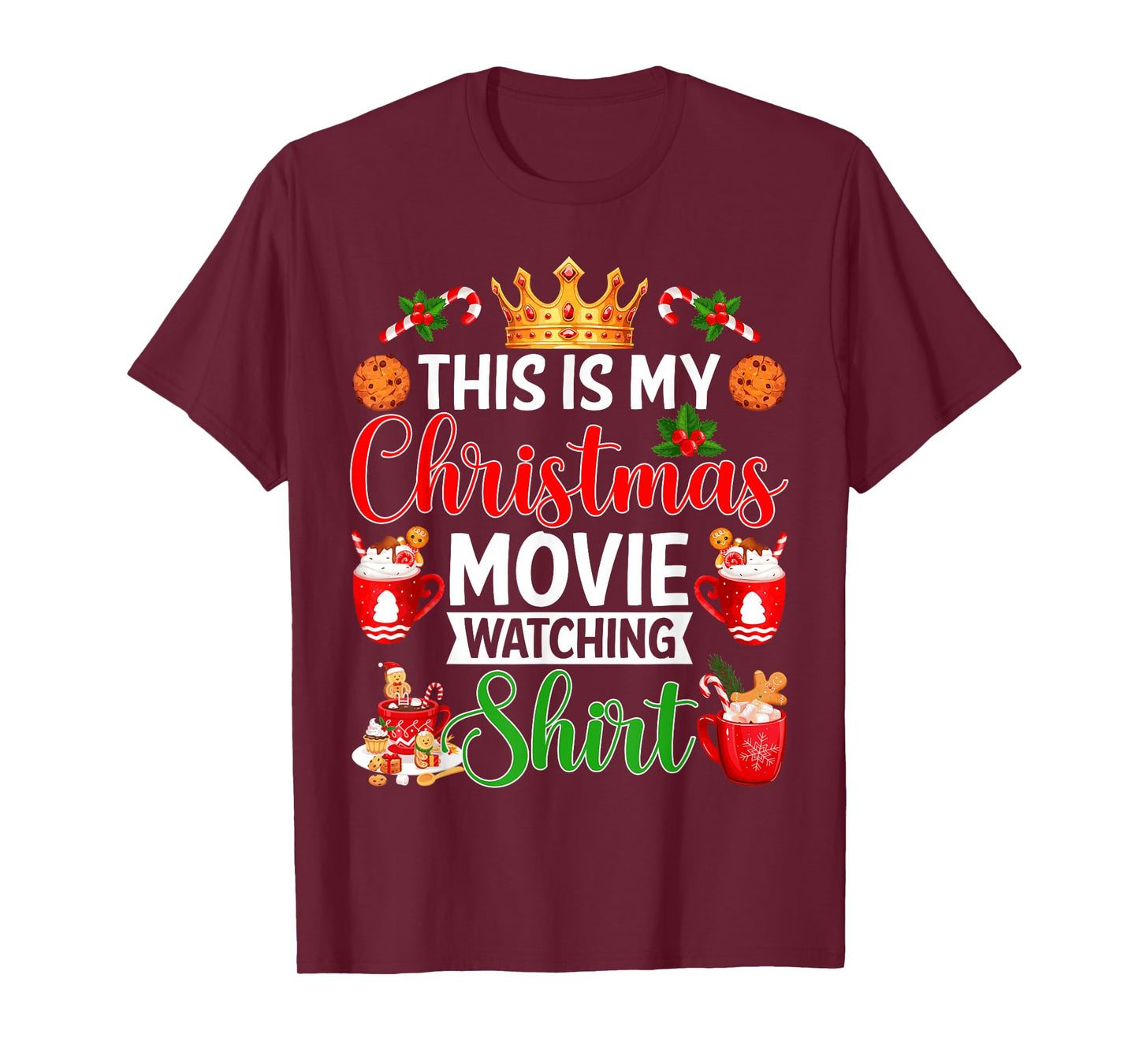 This is My Christmas Movie Watching Shirt Merry Christmas T-Shirt