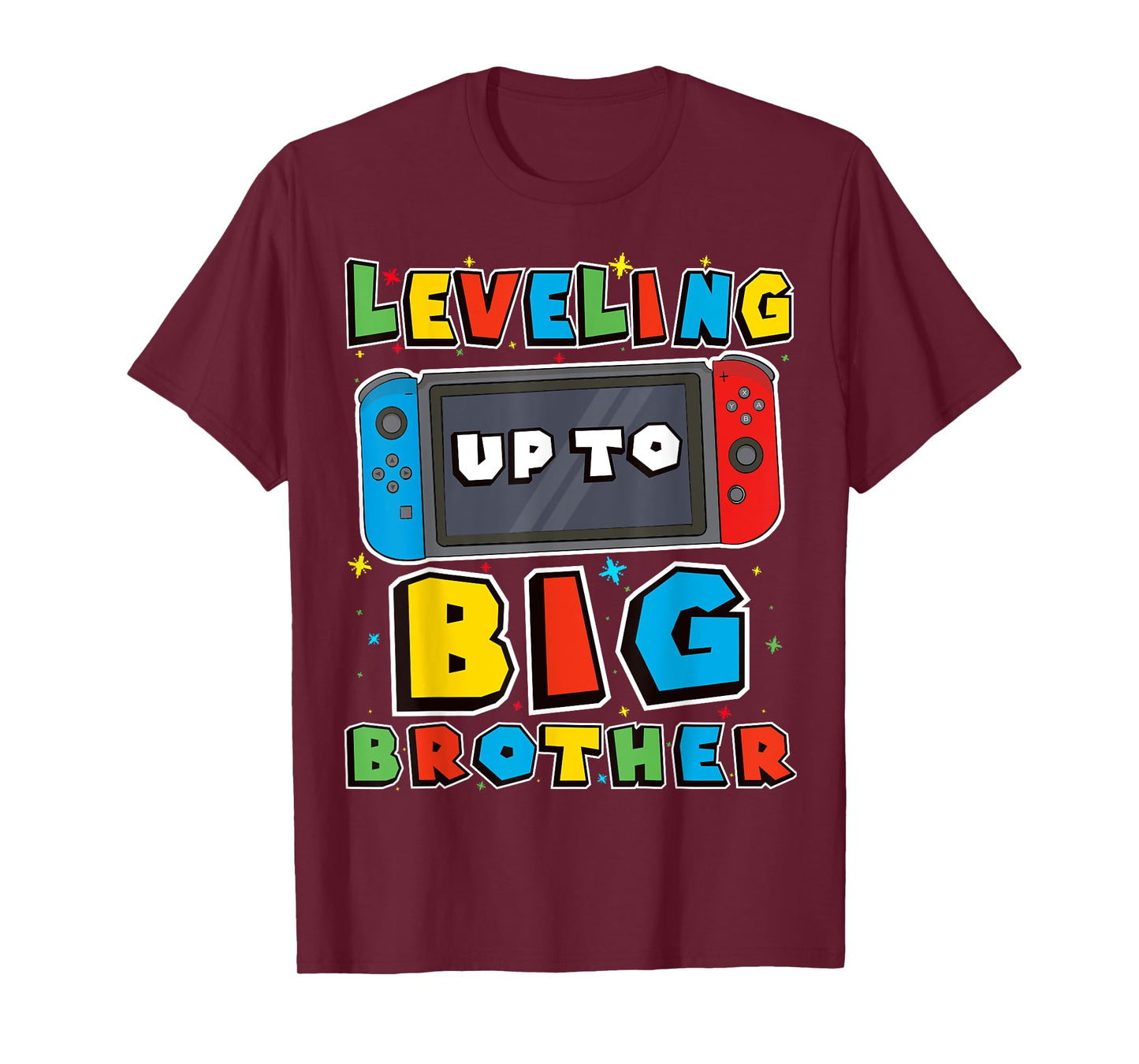 Leveling Up To Big Brother for Gamer Boys Kids Men girl team T-Shirt