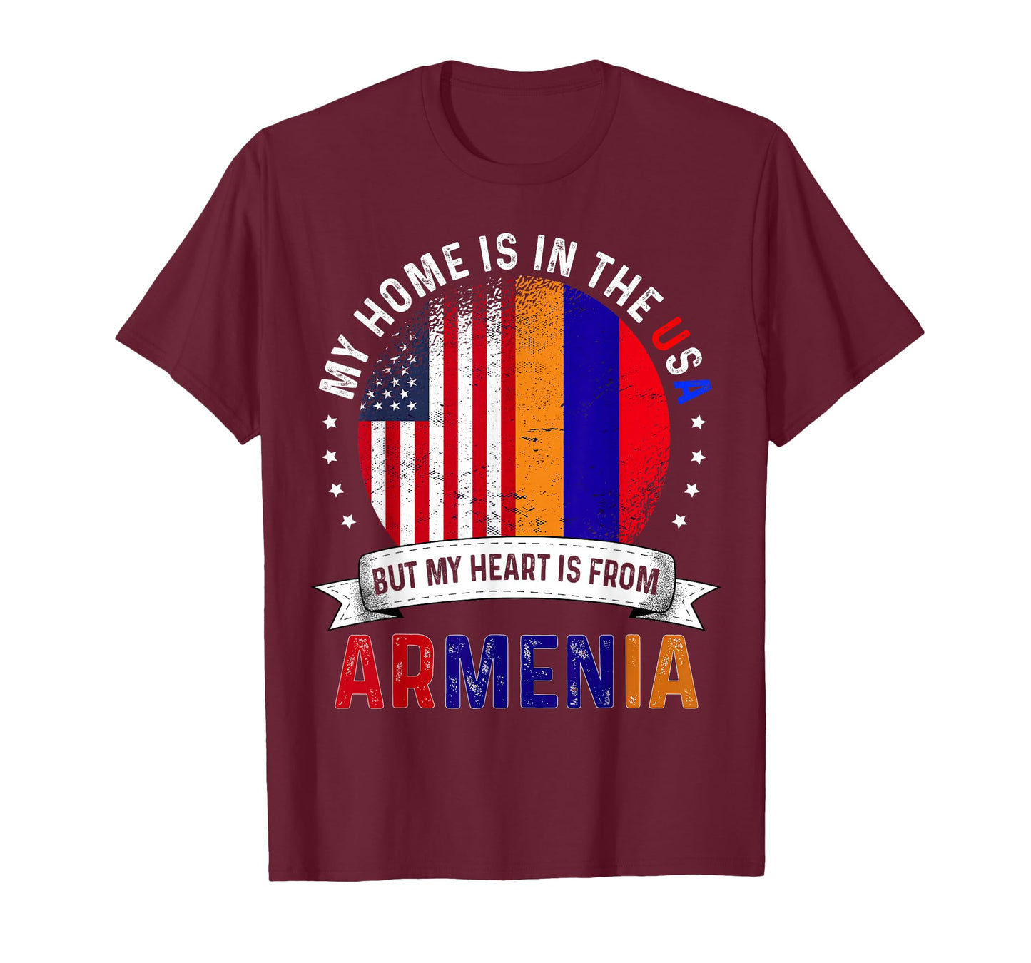 Armenian American Patriot Heart is from Armenia Flag T-Shirt