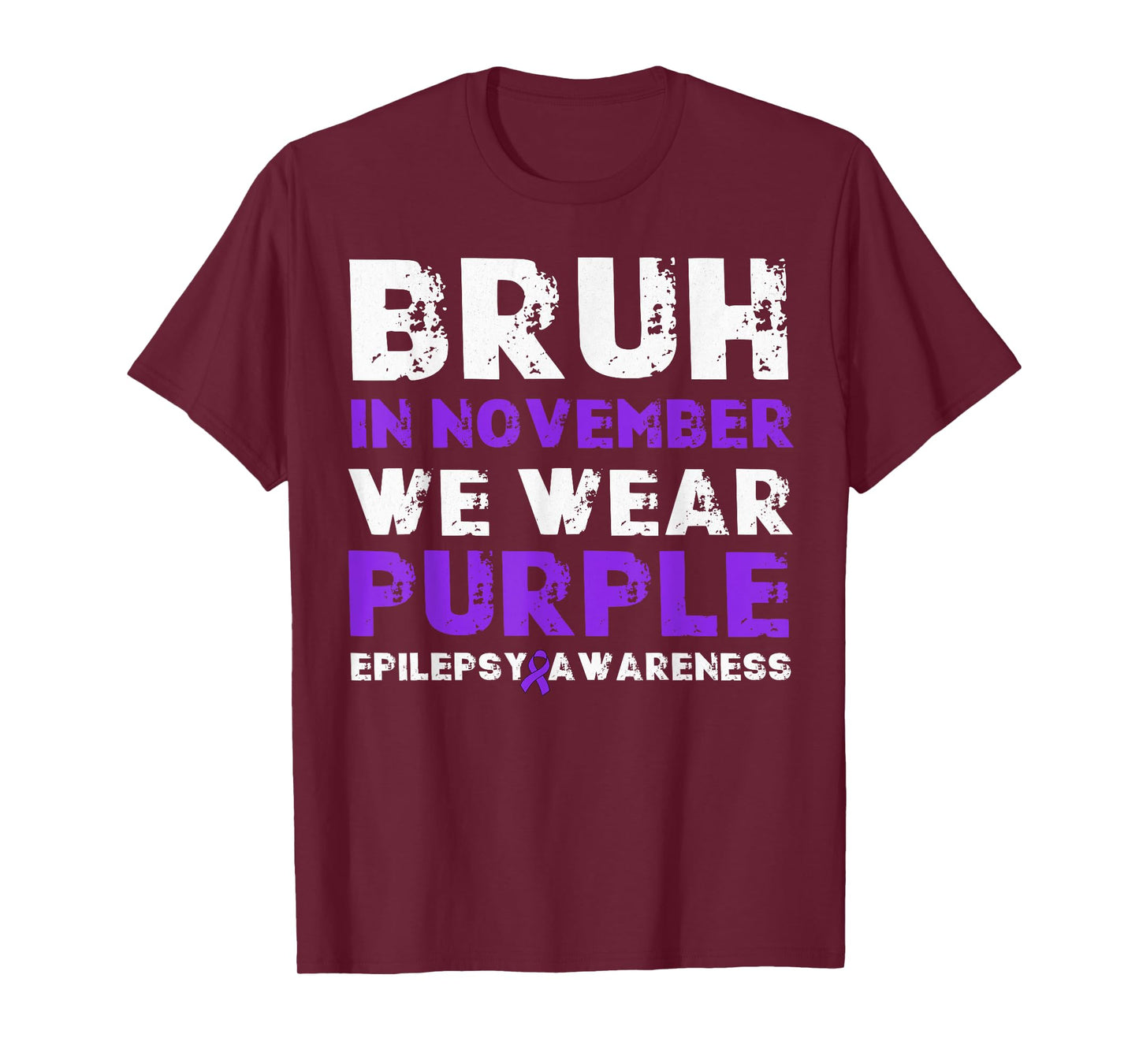 Bruh In November We Wear Purple Epilepsy Awareness Boys Kids T-Shirt