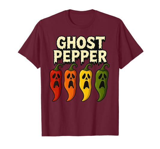 Ghost Pepper Chilli Spicy Hot Halloween Ghost Pepper T-Shirt