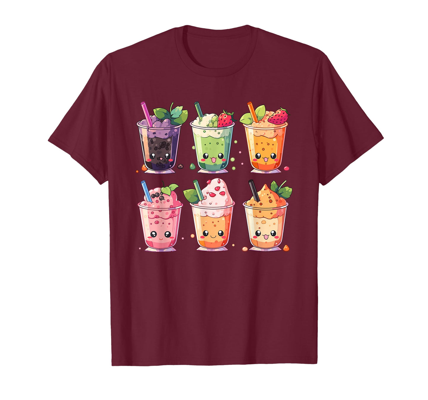 Cute Bubble Tea Boba Milk Tea Kawaii Anime Lover T-Shirt