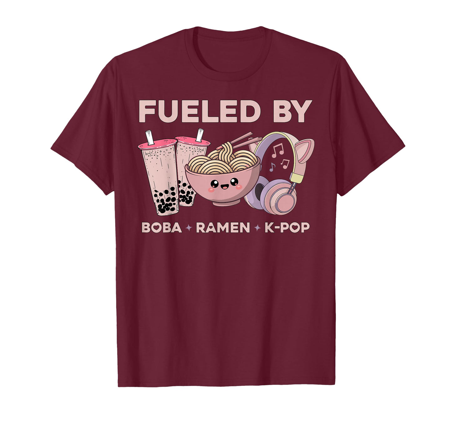 Ramen Kpop Fueled by Boba Ramen K-Pop Kawaii K Pop T-Shirt