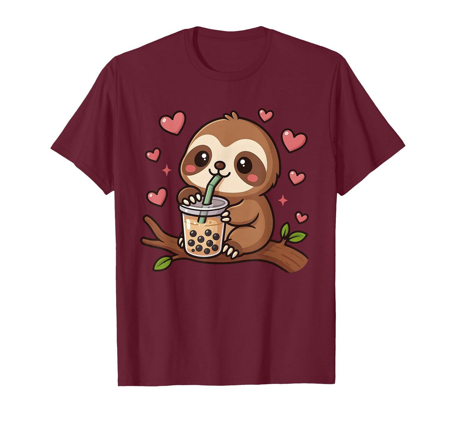Cute Sloth Boba Tea Bubble Tea Anime Kawaii Neko Gift Idea T-Shirt