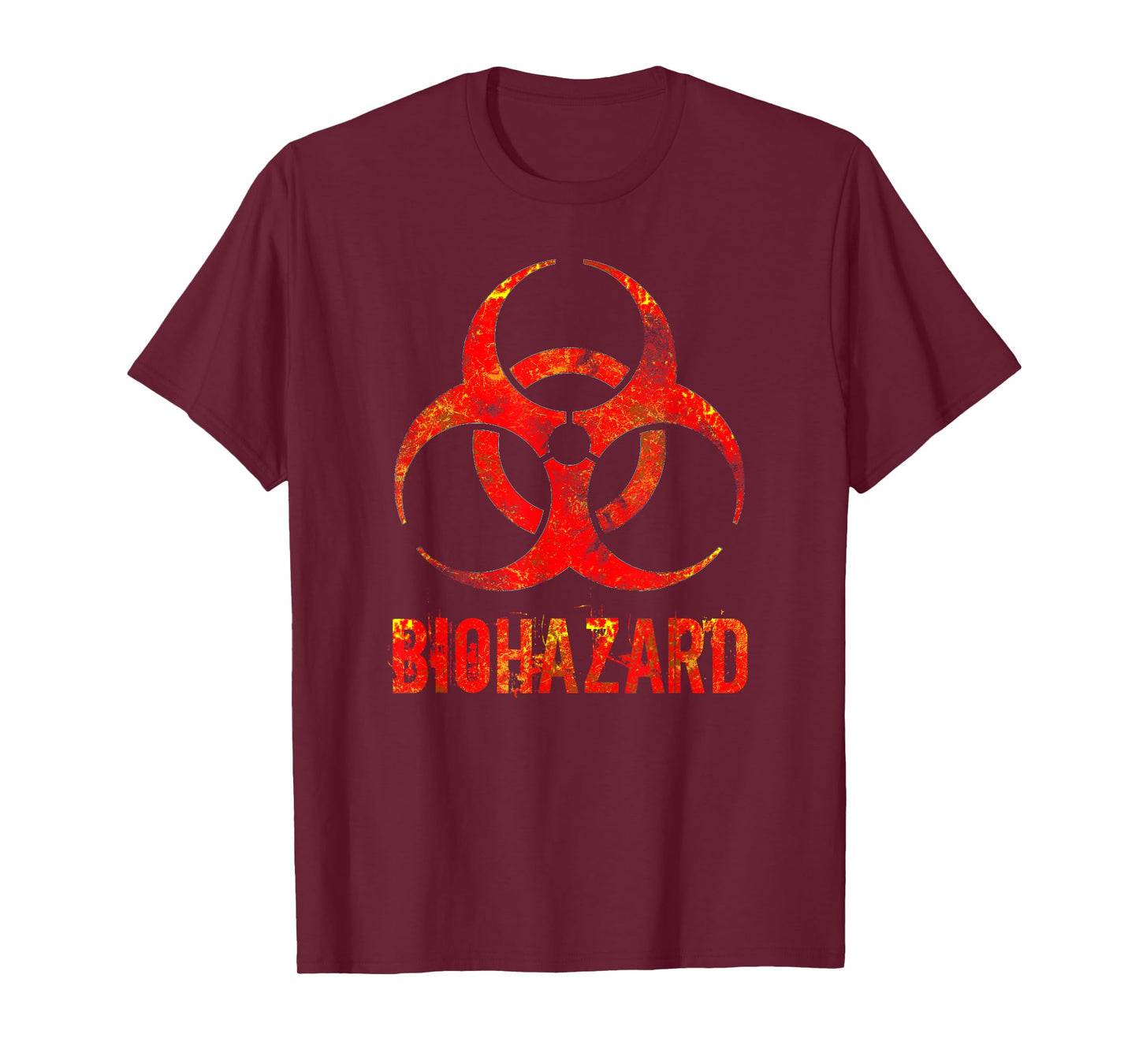 Biohazard Distressed Biology Science Teacher Rockstar Gift T-Shirt