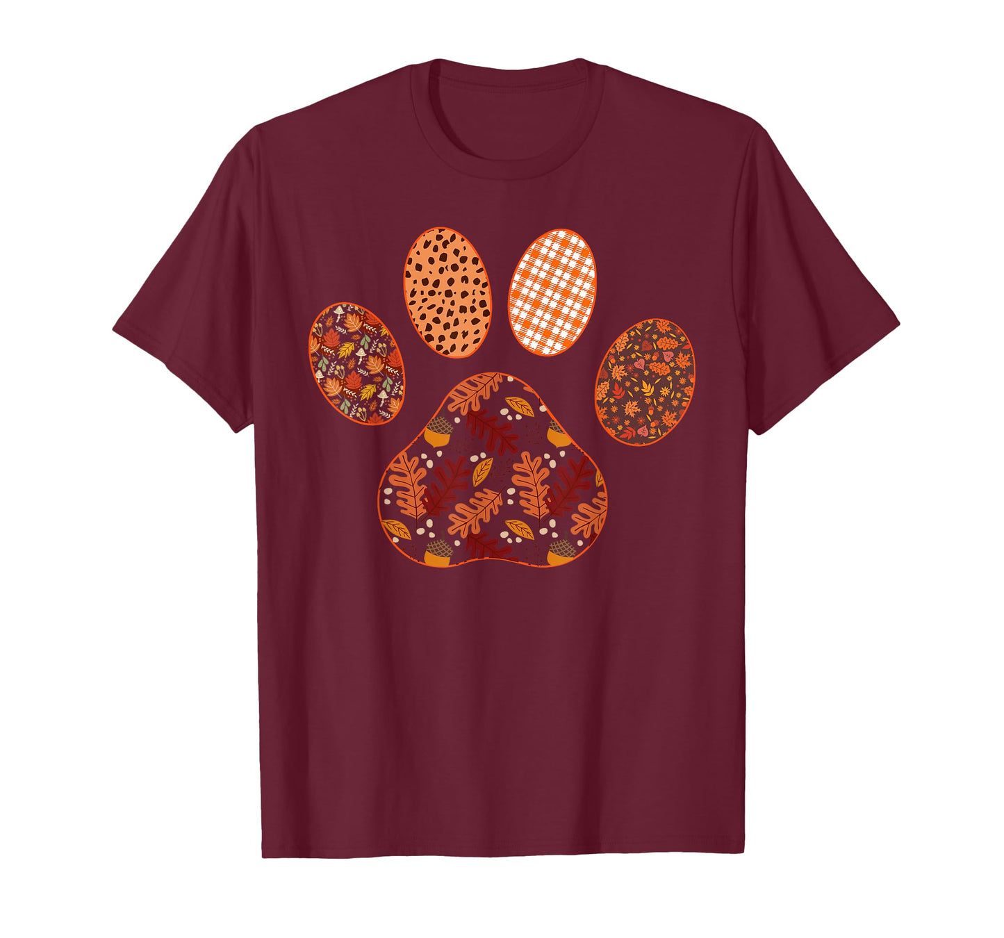 Paw Print Thanksgiving Dog Candy Fall Ghost T-Shirt for Men Women Girls Kids