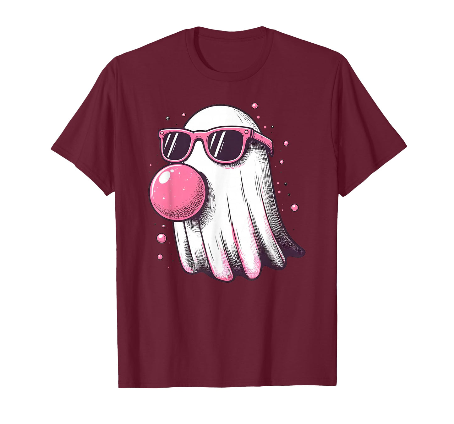 Cute Little Ghost Pastel Goth Bubble Gum Cool Halloween Tee T-Shirt