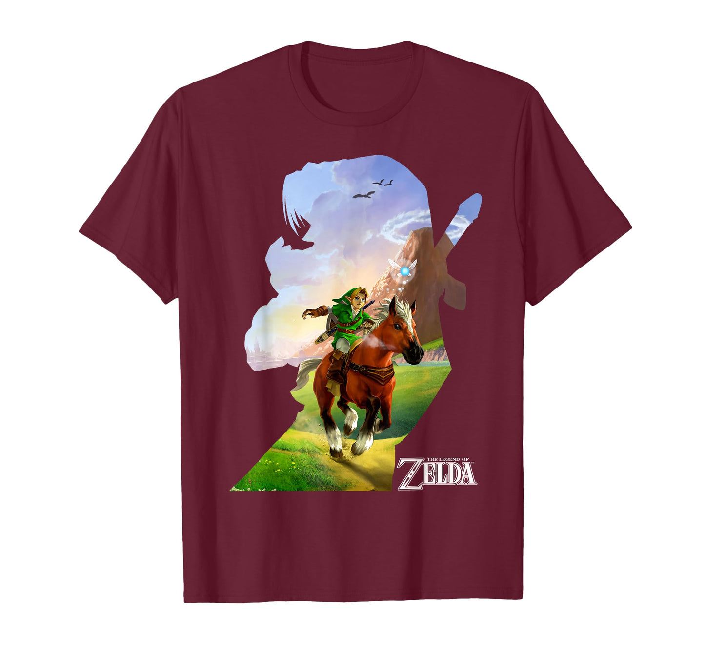 Nintendo Zelda Link Epona Ride Silhouette T-Shirt