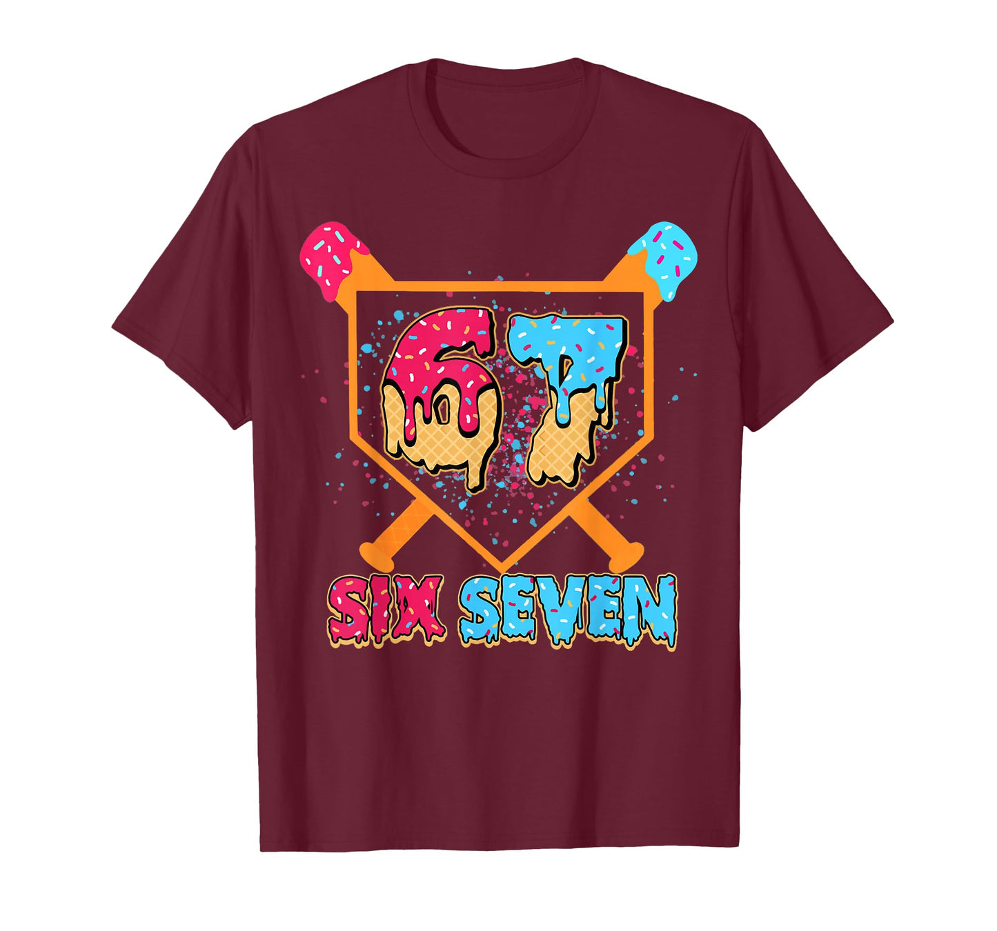 Baseball Drip Number 67 Player Or 67th Birthday Boy Girl T-Shirt