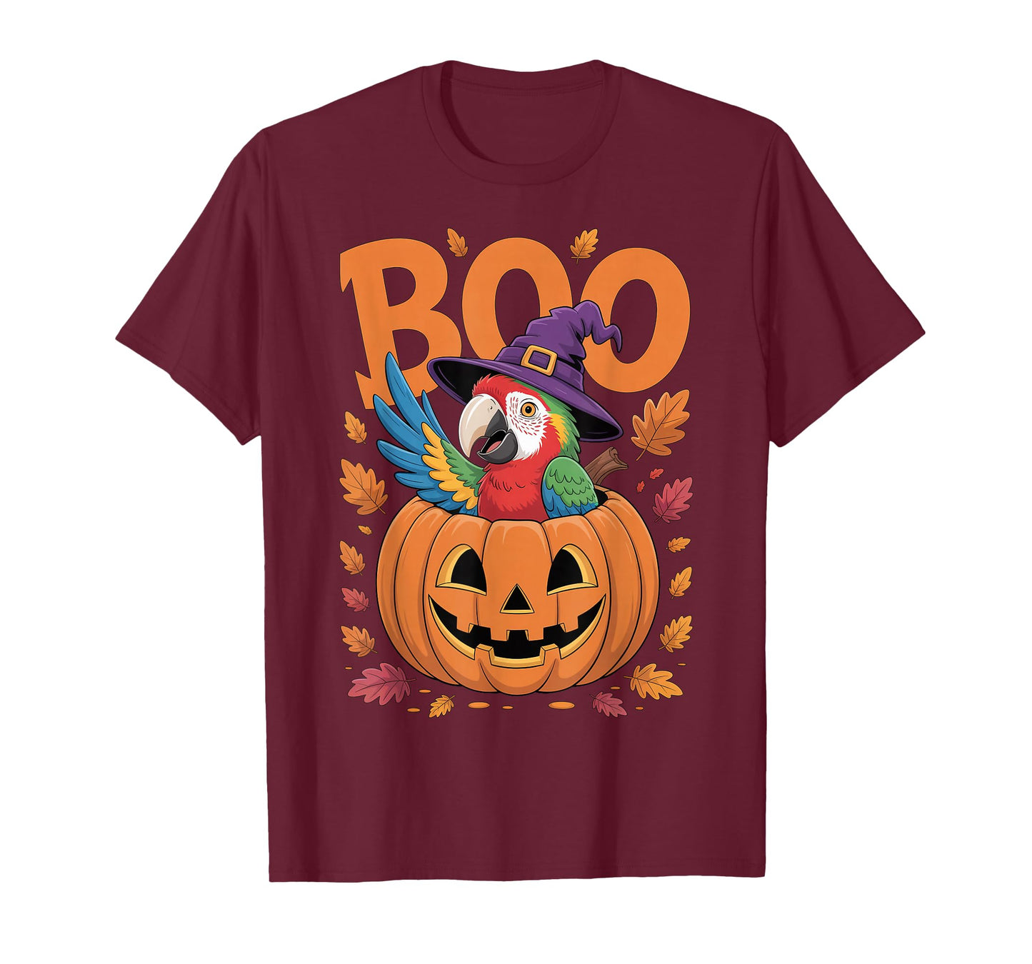 Parrot Costume on Pumpkin Halloween Parrot T-Shirt