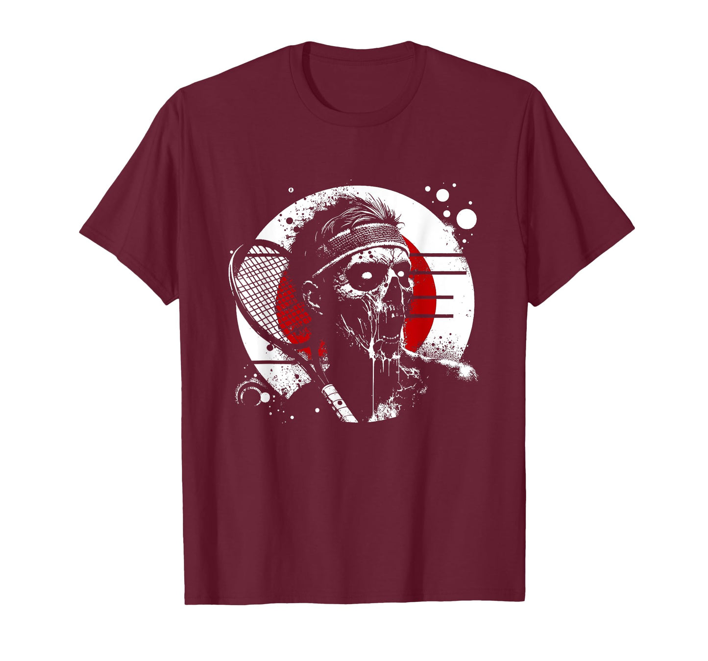 Male Zombie Tennis Player - Creepy Tennis Halloween Lover T-Shirt