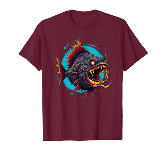 Crazy looking Piranha for Monster Fish Lovers T-Shirt