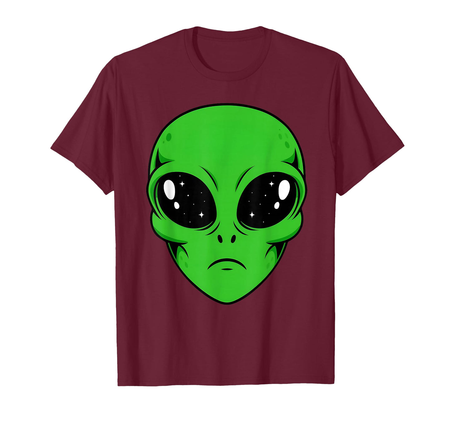 Face Alien Green Alien Head Halloween Costume Men Women Kids T-Shirt