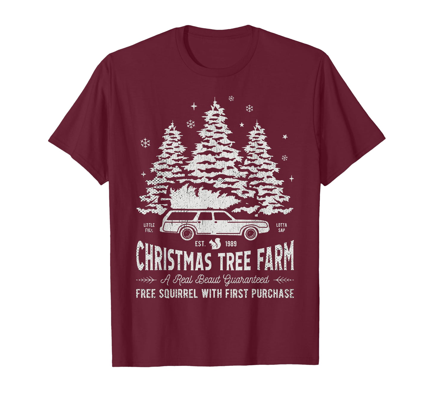 Christmas Movie Car Christmas Tree Farm Funny X-Mas T-Shirt
