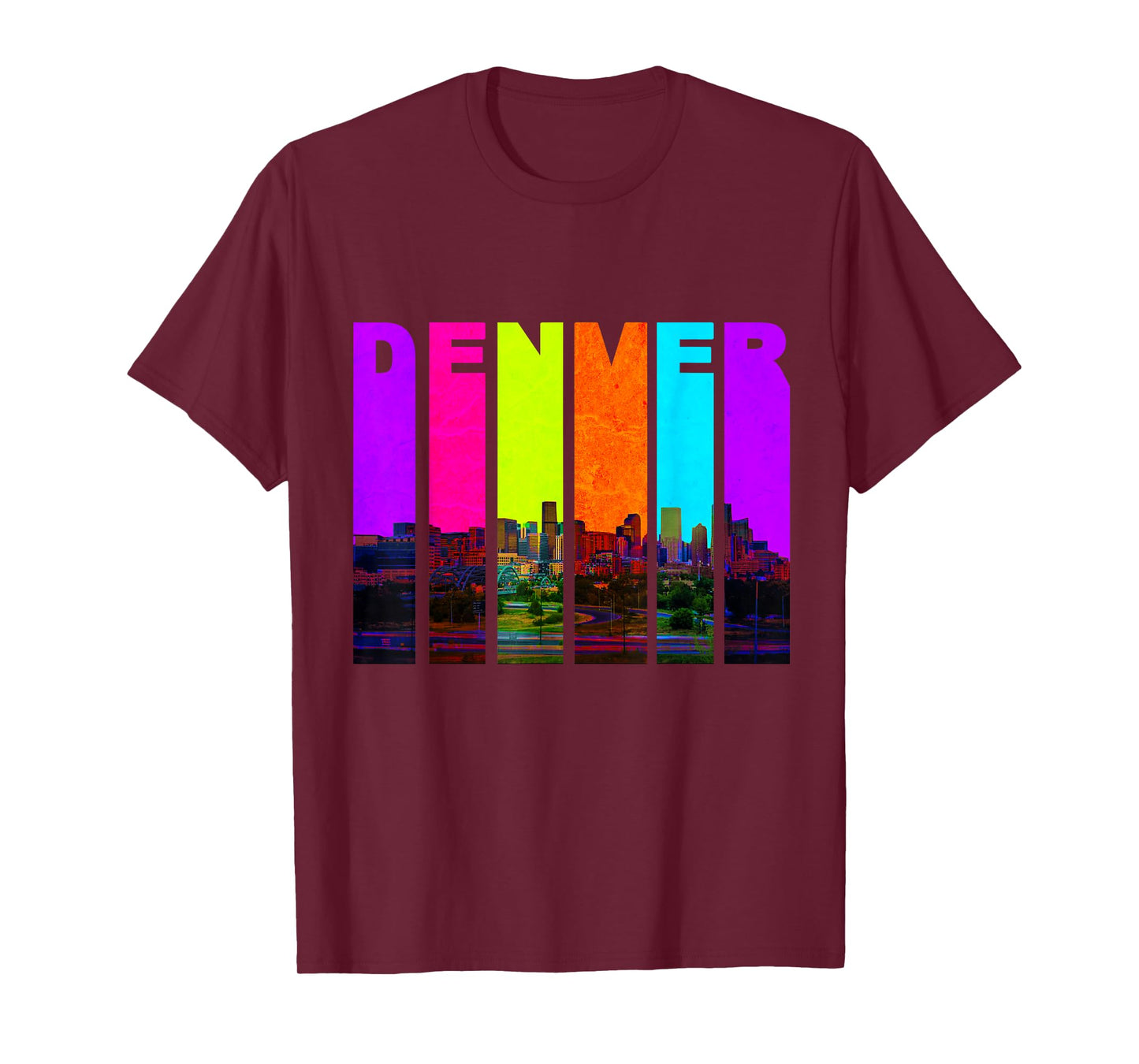 Retro I Love Denver Colorado Skyline T-Shirt