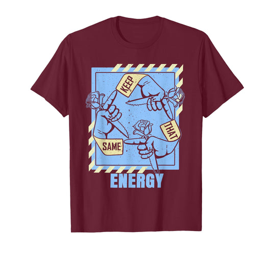 Blue Keep That Same Energy Color Graphic T-Shirt