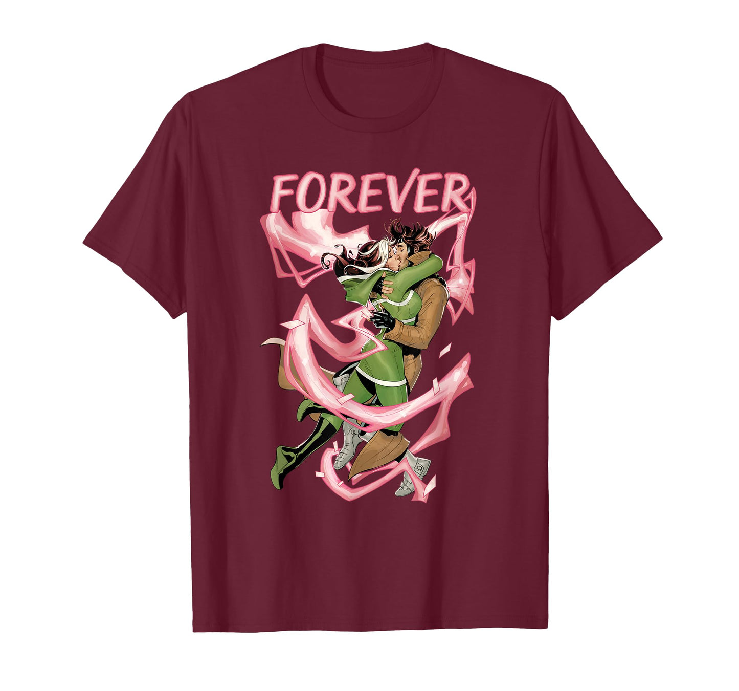 Marvel X-Men Rogue and Gambit Forever Kiss Valentine's Day T-Shirt
