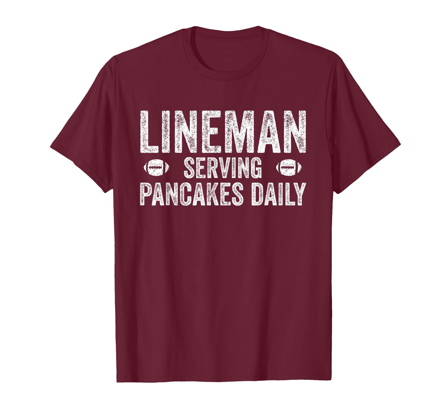 Football Lineman Shirt - Serving Pancakes Daily T-Shirt