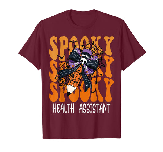 Spooky Health Assistant Halloween School T-Shirt