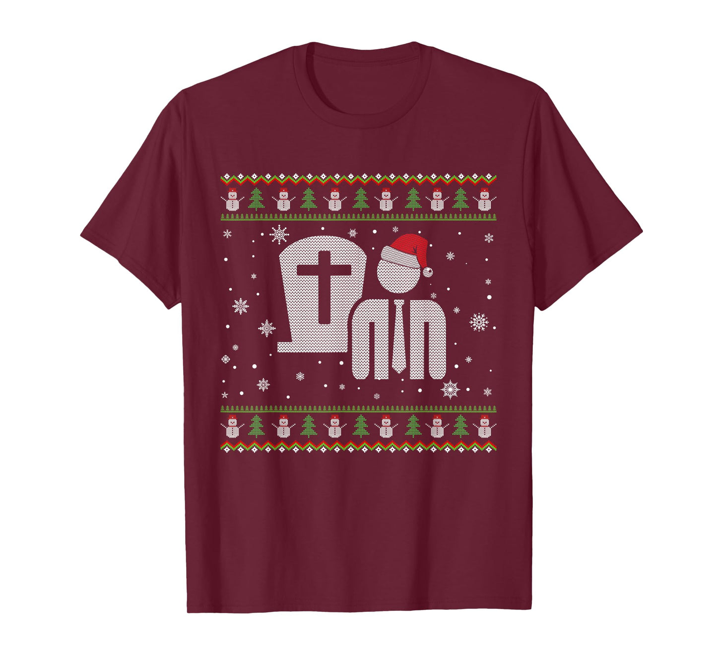 Funeral Director Santa Hat Ugly Christmas Sweaters Pajamas T-Shirt