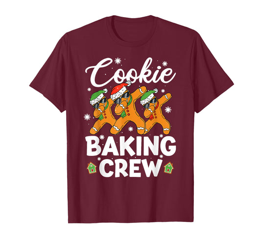 Dancing Gingerbread Man Cookie Baking Crew Christmas Funny T-Shirt
