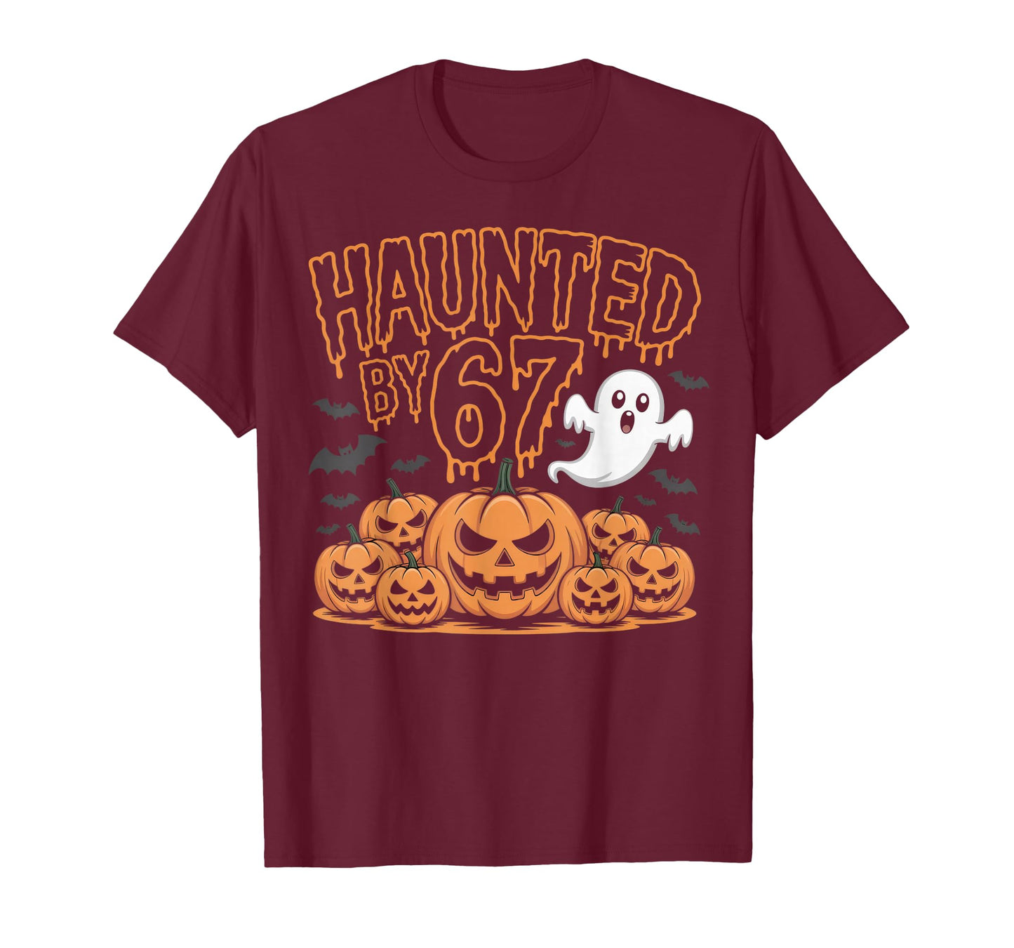 Haunted by 67 Funny Ghost and Pumpkin Halloween Costume T-Shirt