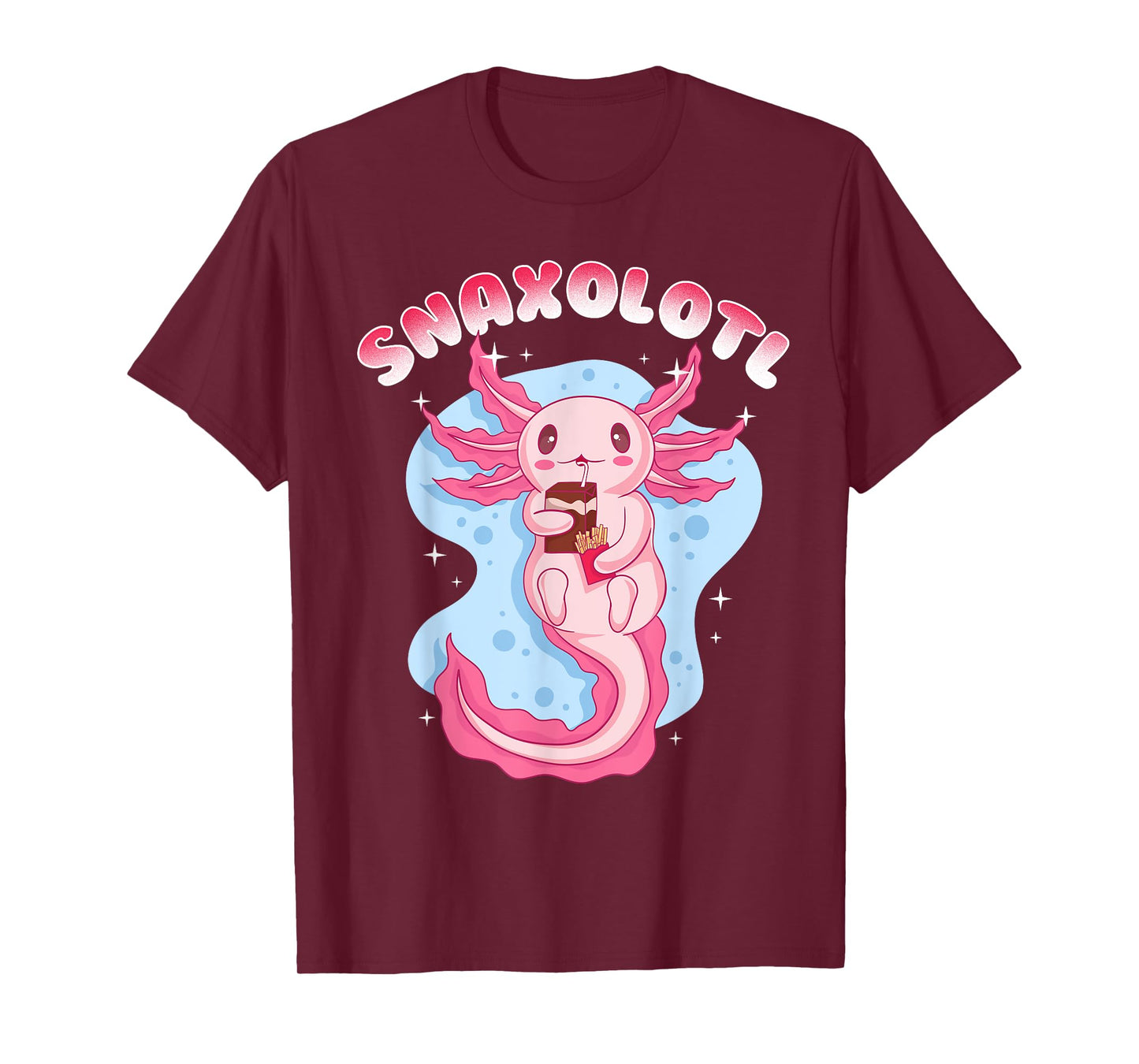 Anime Cute Manga Axolotl With Juice Box - Snaxolotl Girls T-Shirt