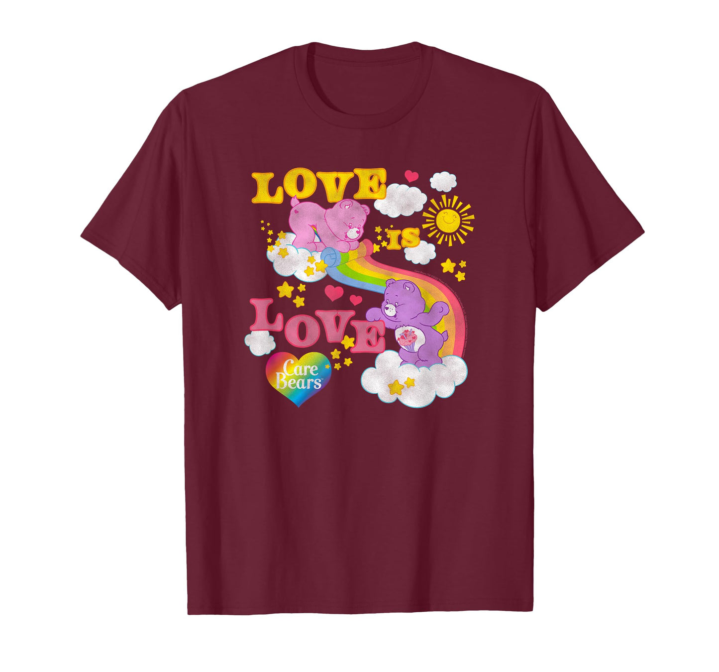 Care Bears Love is Love Rainbow Pride Retro Cartoon T-Shirt
