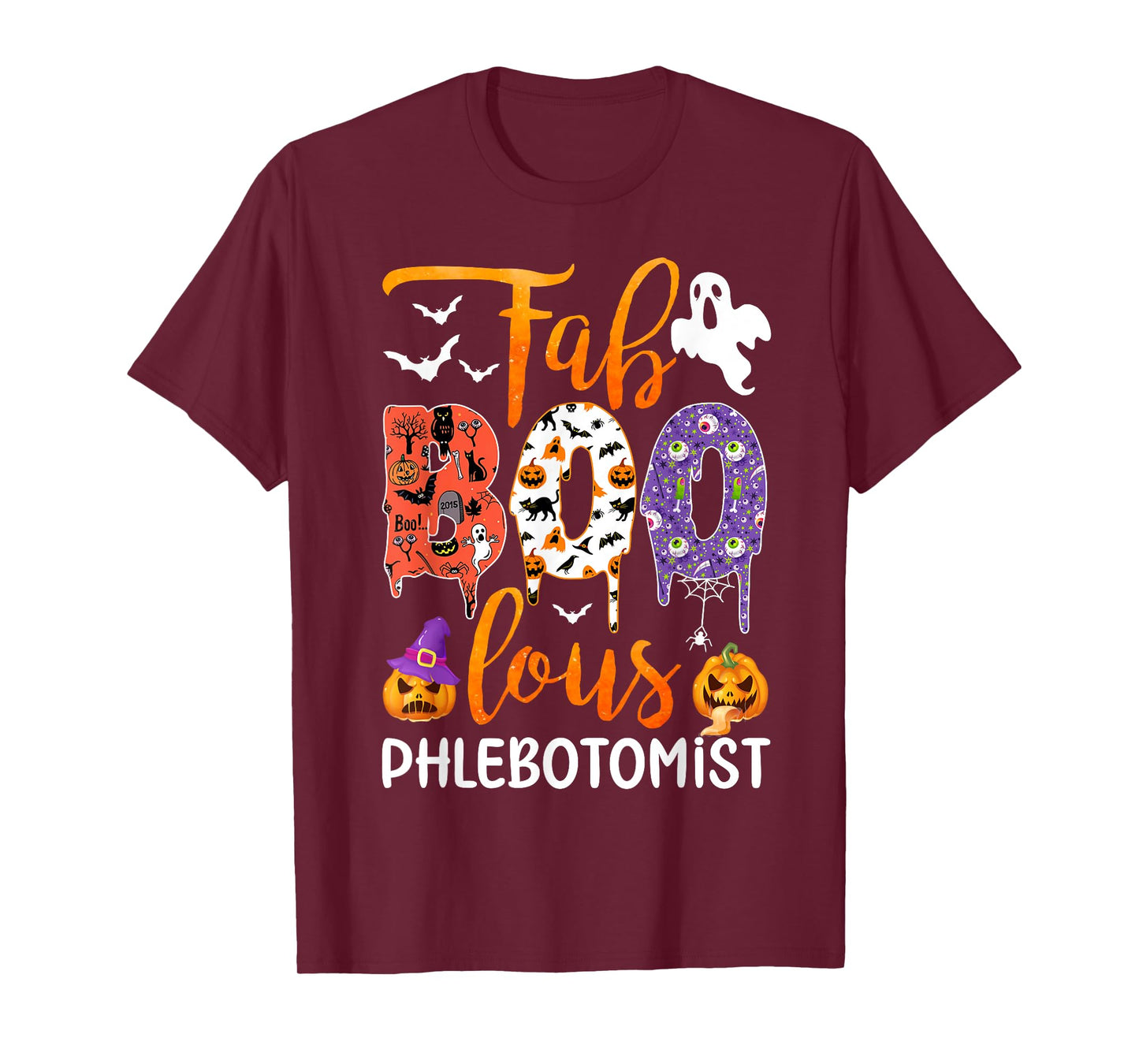 Fab Boo Lous Phlebotomist Boo Ghost Halloween Phlebotomist T-Shirt