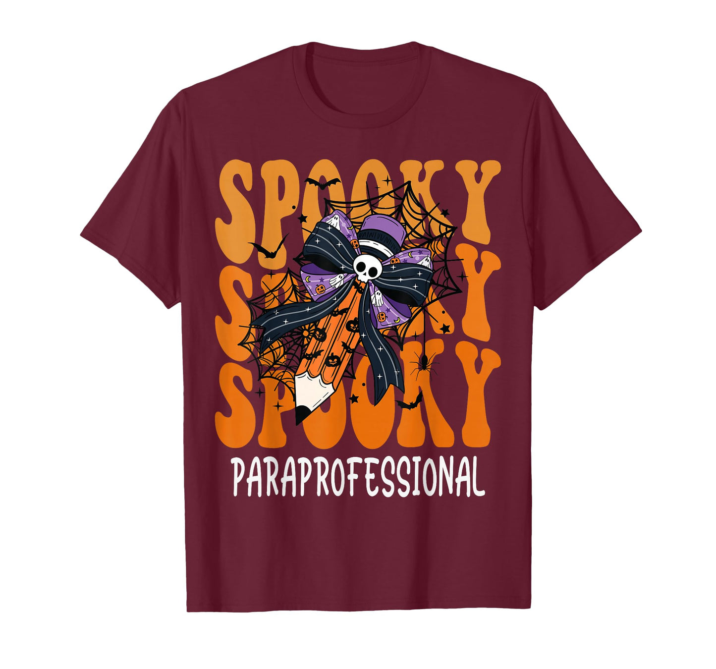Spooky Paraprofessional Halloween School T-Shirt