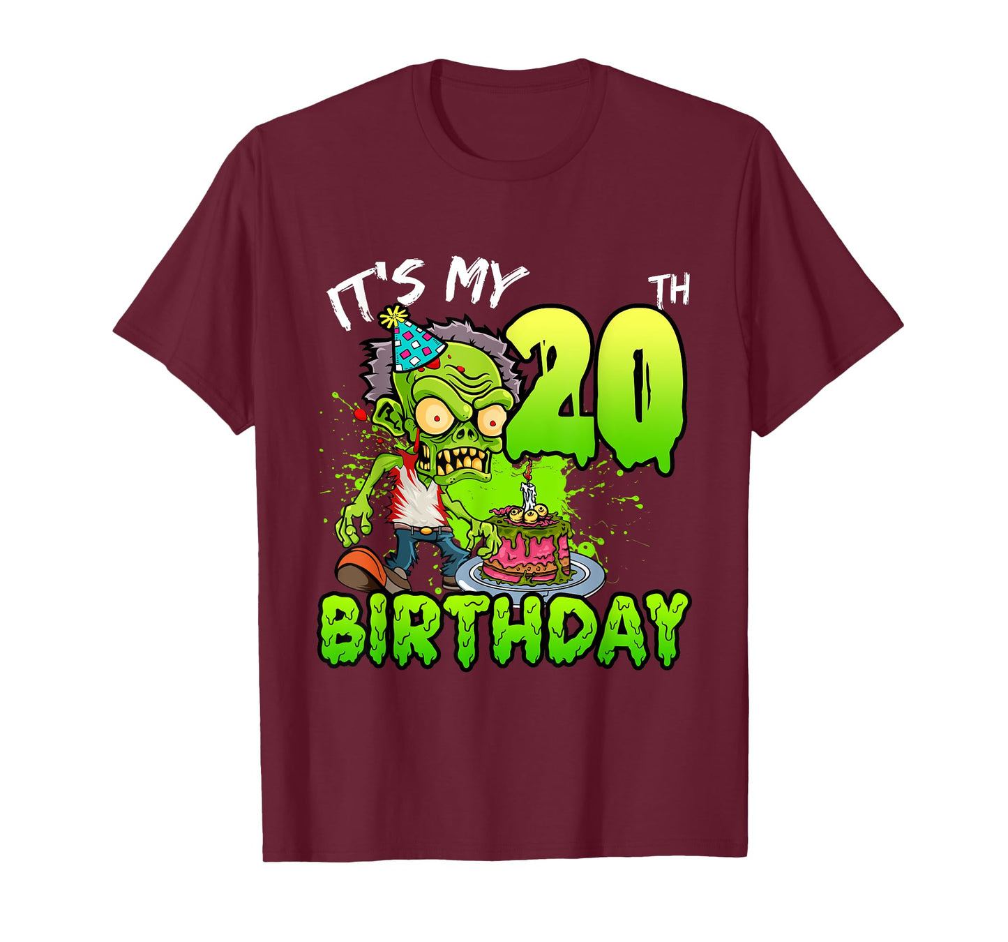 It's My 20th Birthday Zombie Lover 20 Year Old Boys Girls T-Shirt