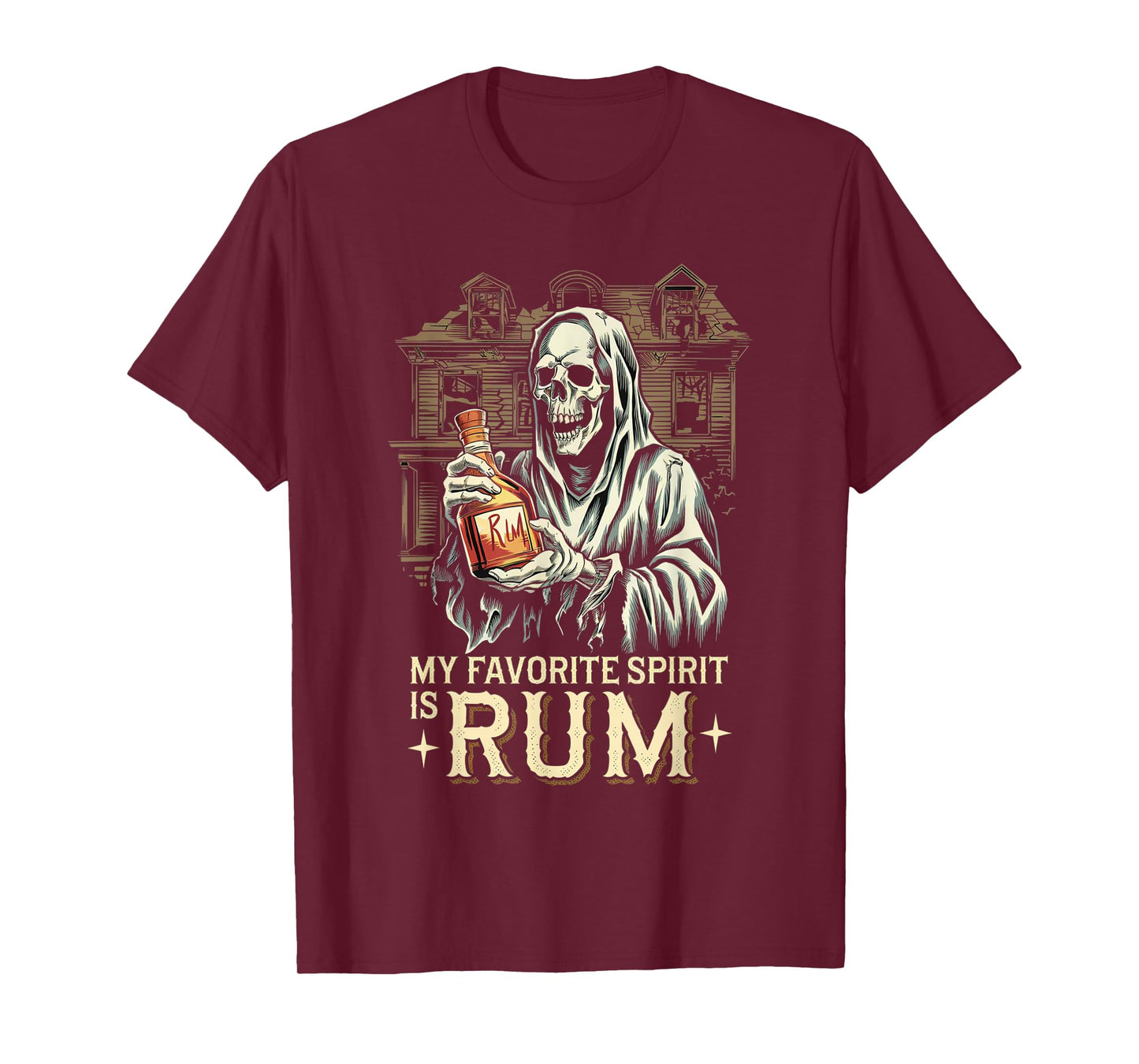 My Favorite Spirit Is Rum Ghost Halloween Rum T-Shirt