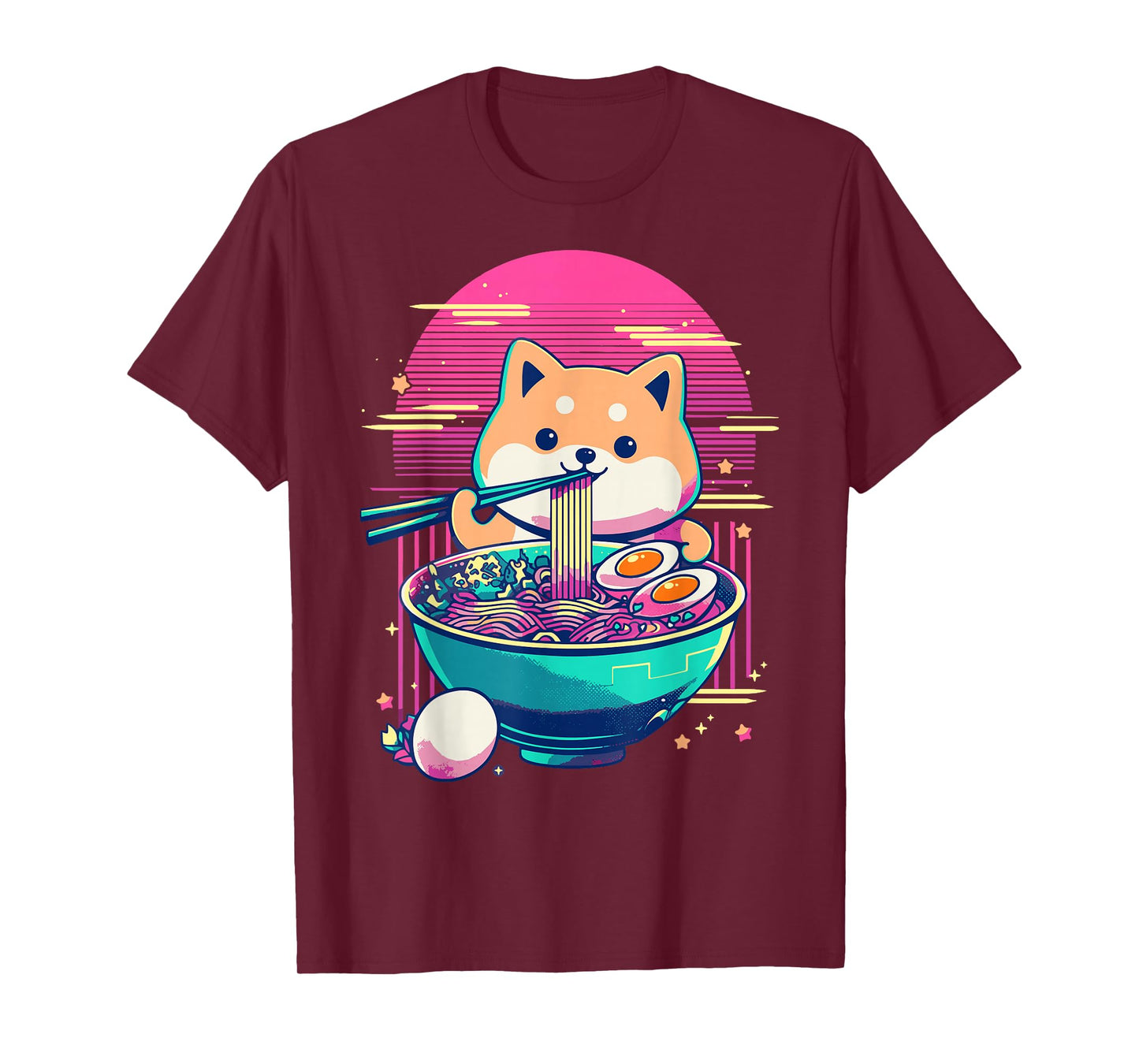 Anime Shiba Inu Eating Ramen Japanese Ramen Japan T-Shirt