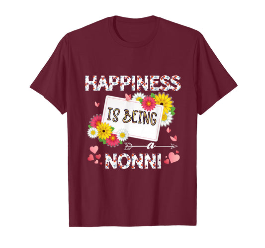 Happiness is Being a Nonni, Grandmother T-Shirt
