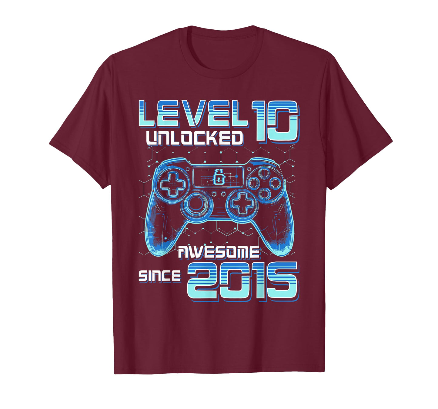 Level 10 Unlocked Video Game Party 10th Birthday Gamer Boys T-Shirt