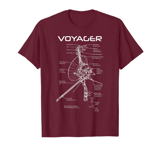 Space Exploration Voyager Diagram T-Shirt