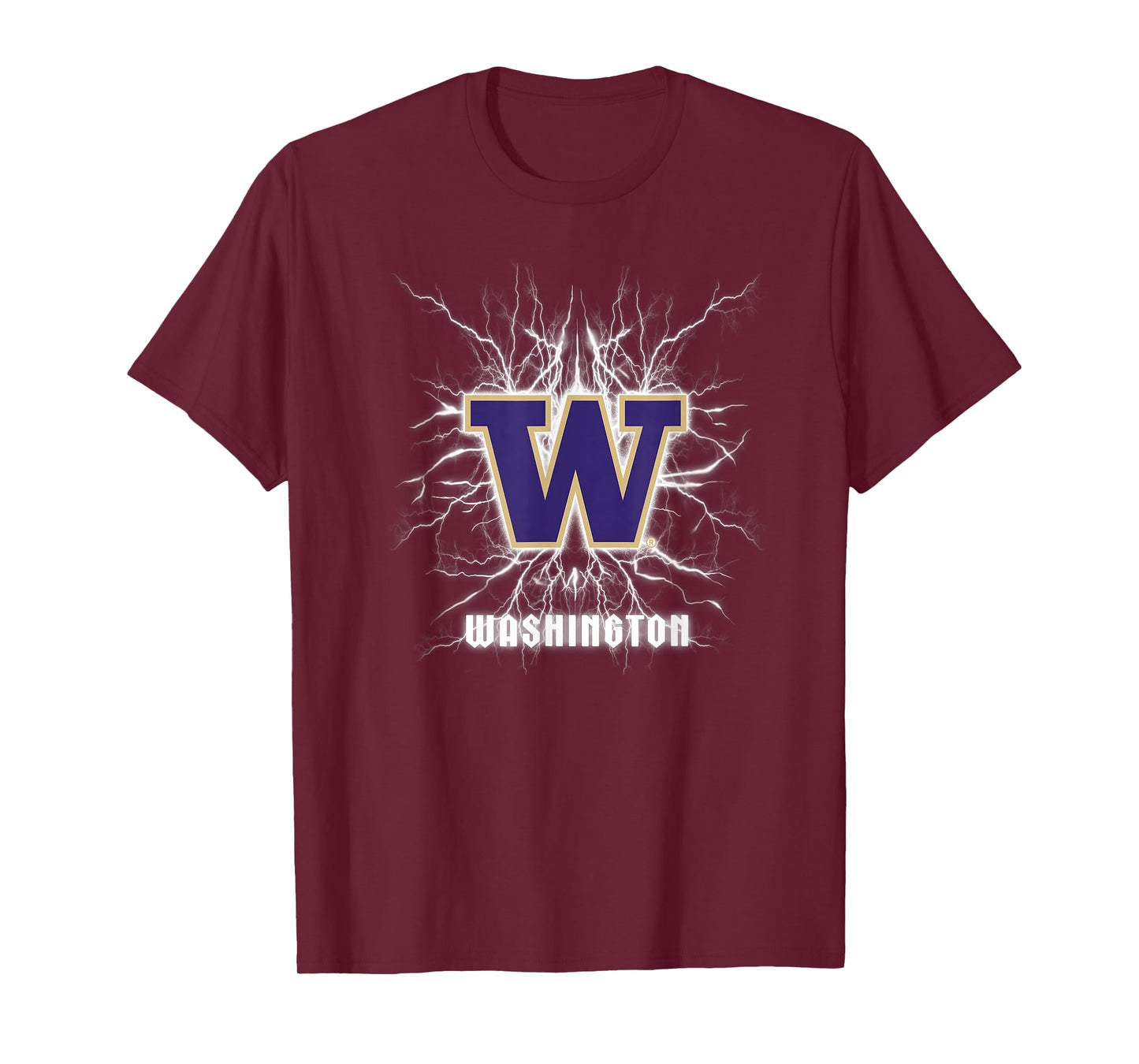 Washington Huskies 90's Lightning Black Officially Licensed T-Shirt