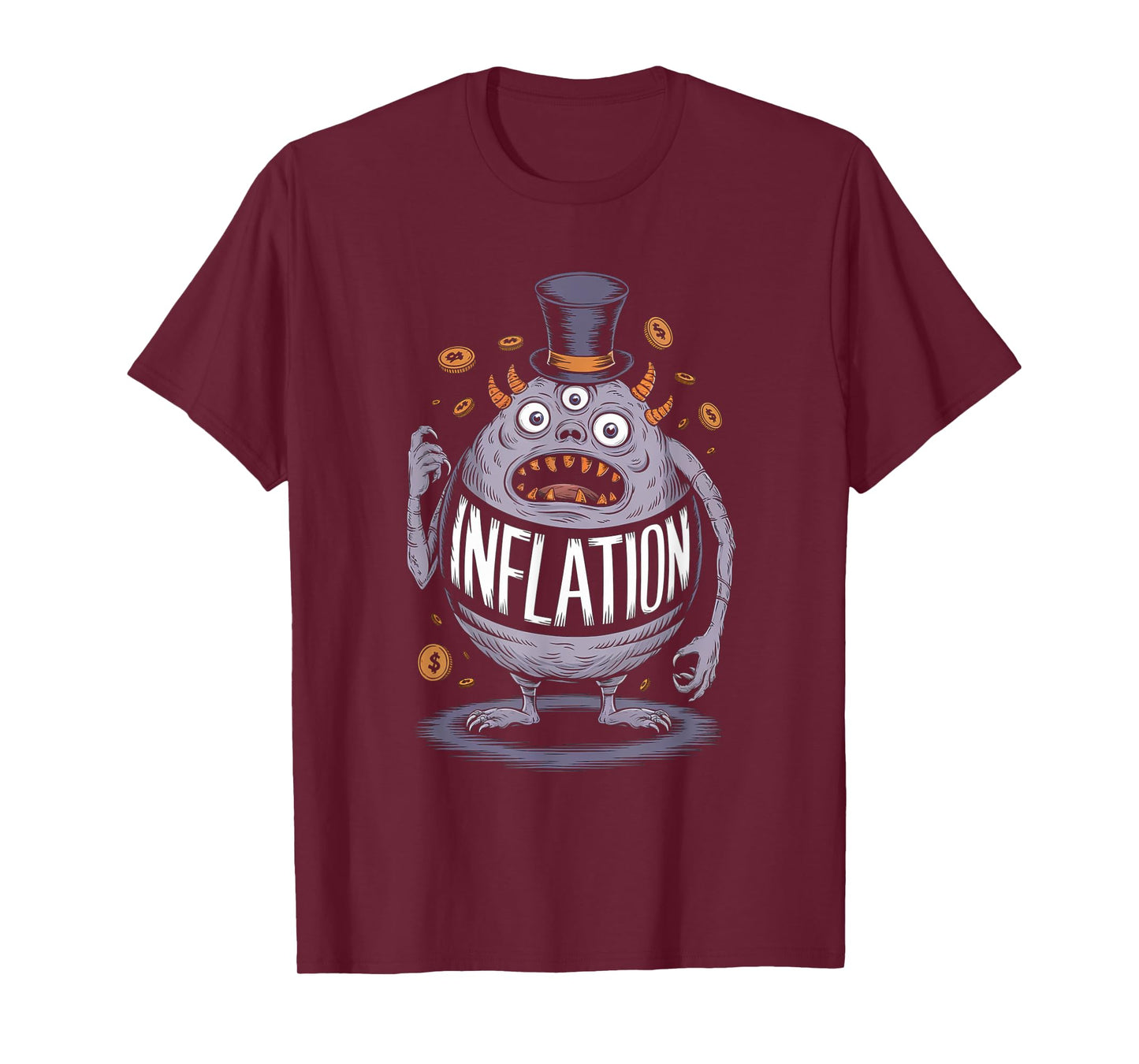 Scary Halloween Costume - Inflation Monster Political Funny T-Shirt