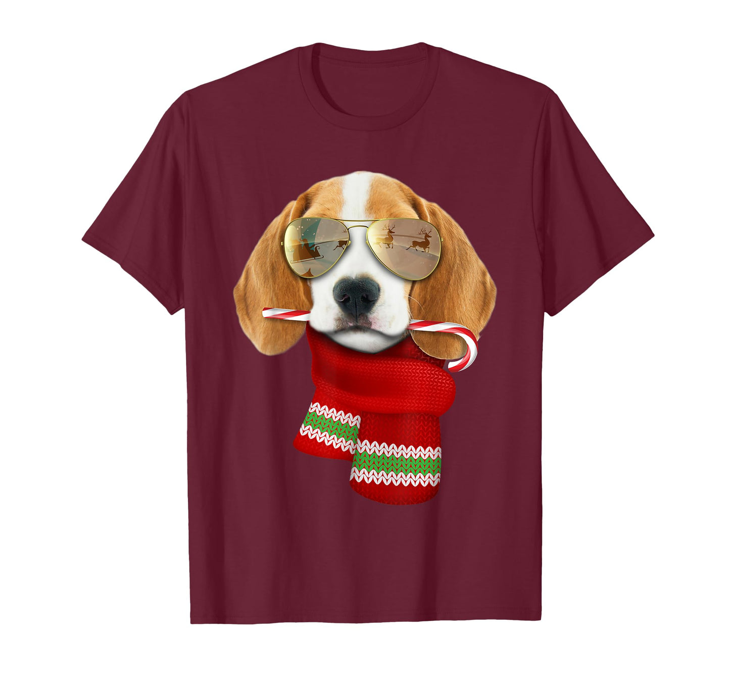 Beagle Shirt Christmas Gift for Dog Lovers Puppy Sunglasses T-Shirt for Men Women Kids