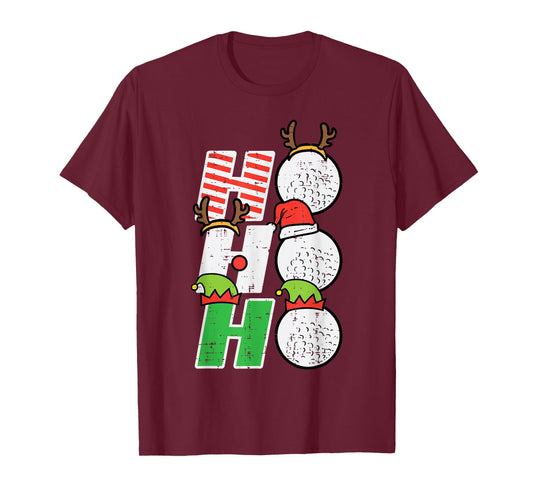 Christmas Golf Ho Ho Ho Funny Xmas Golfing Sports Golfer Men T-Shirt