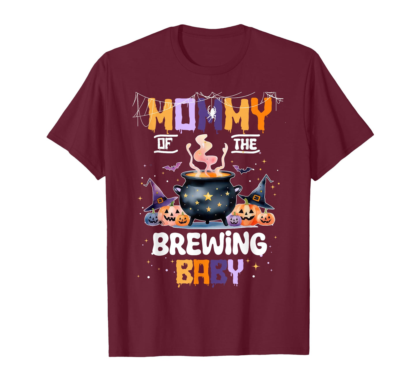 Mommy of The Brewing Baby Boo Ghost Halloween Baby Shower T-Shirt