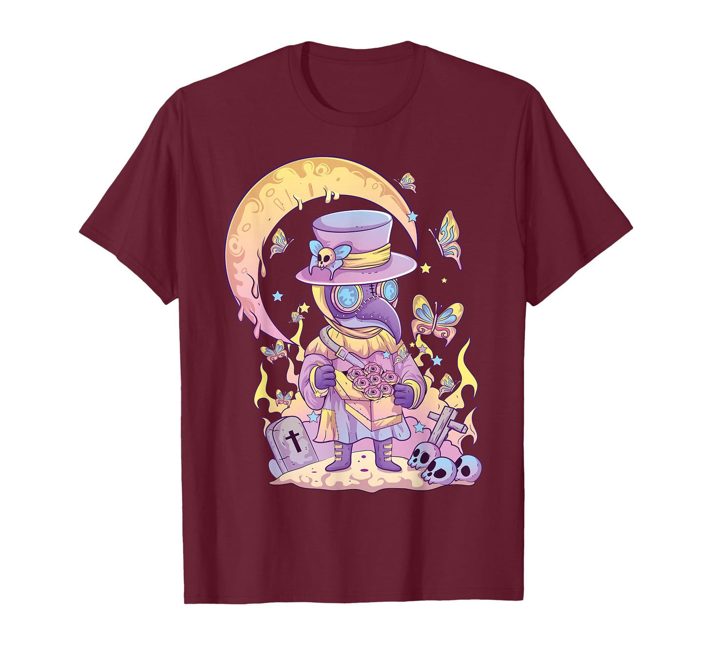 Pastel Goth Cute Creepy Plague Doctor Kawaii Menhera Wiccan T-Shirt Small